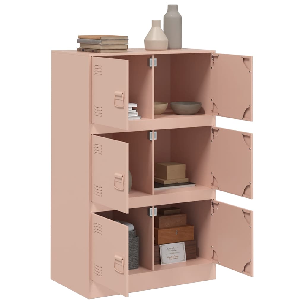 vidaXL Bufeta Roz 67x39x107 cm oțel vidaXL Bufeta Roz 67x39x107 cm oțel