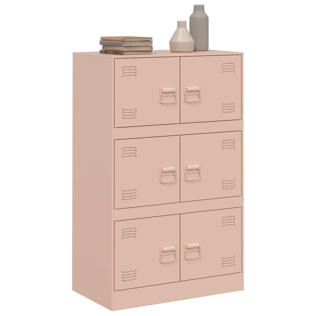 vidaXL Bufeta Roz 67x39x107 cm oțel vidaXL Bufeta Roz 67x39x107 cm oțel