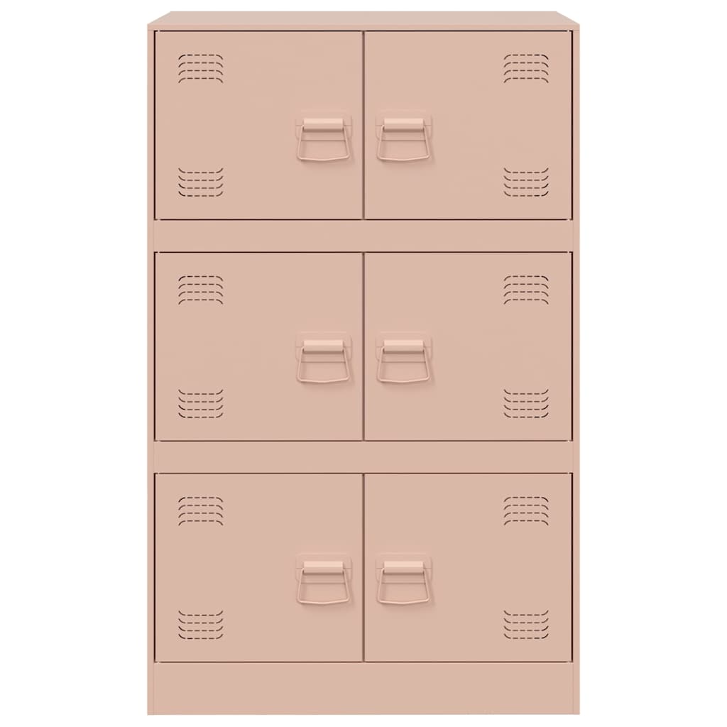 vidaXL Bufeta Roz 67x39x107 cm oțel vidaXL Bufeta Roz 67x39x107 cm oțel