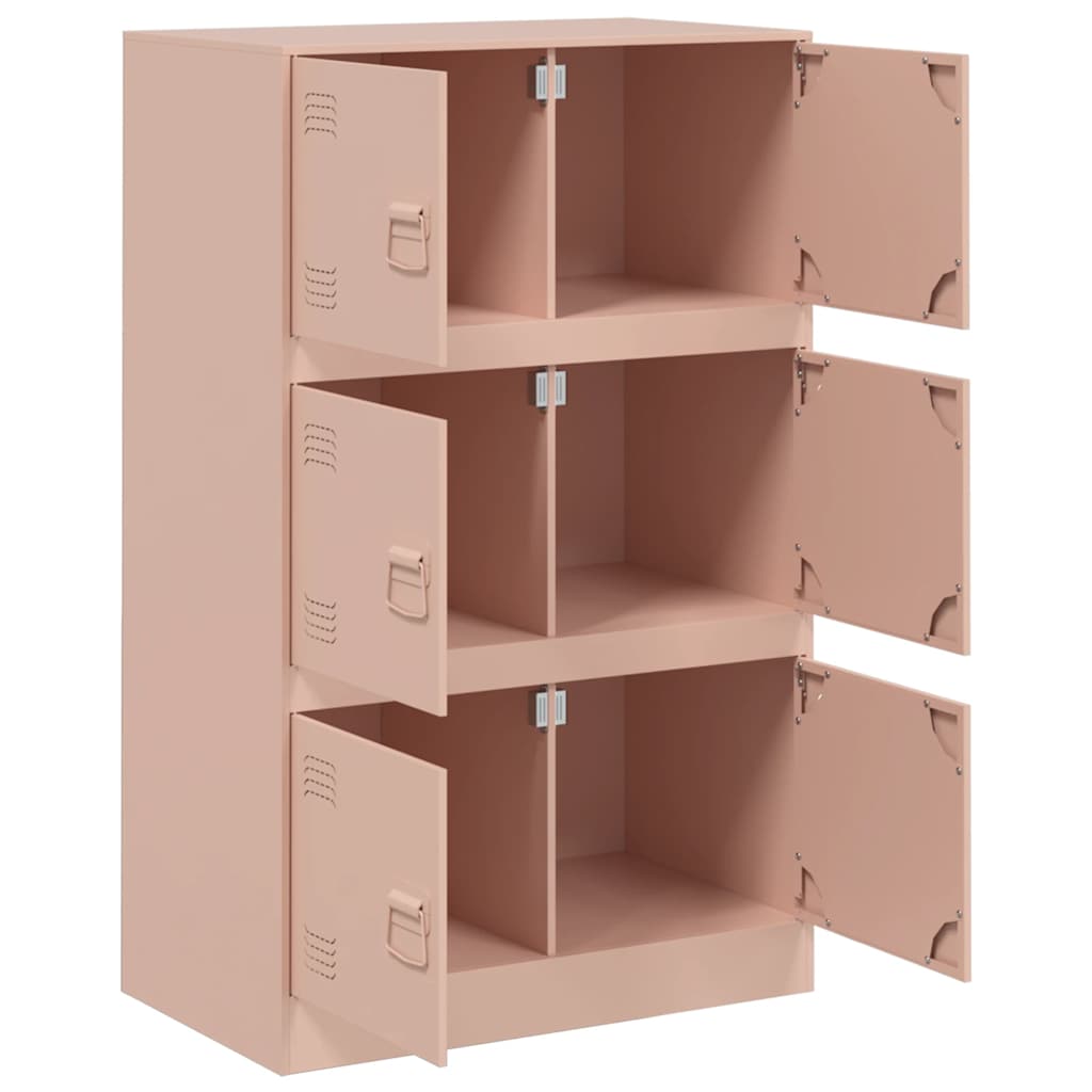 vidaXL Bufeta Roz 67x39x107 cm oțel vidaXL Bufeta Roz 67x39x107 cm oțel