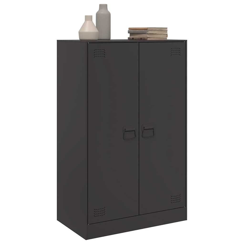 vidaXL Servantă, negru, 67x39x107 cm, oțel