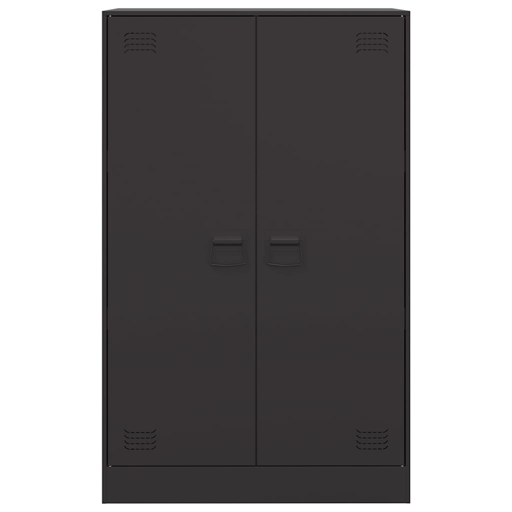 vidaXL Servantă, negru, 67x39x107 cm, oțel