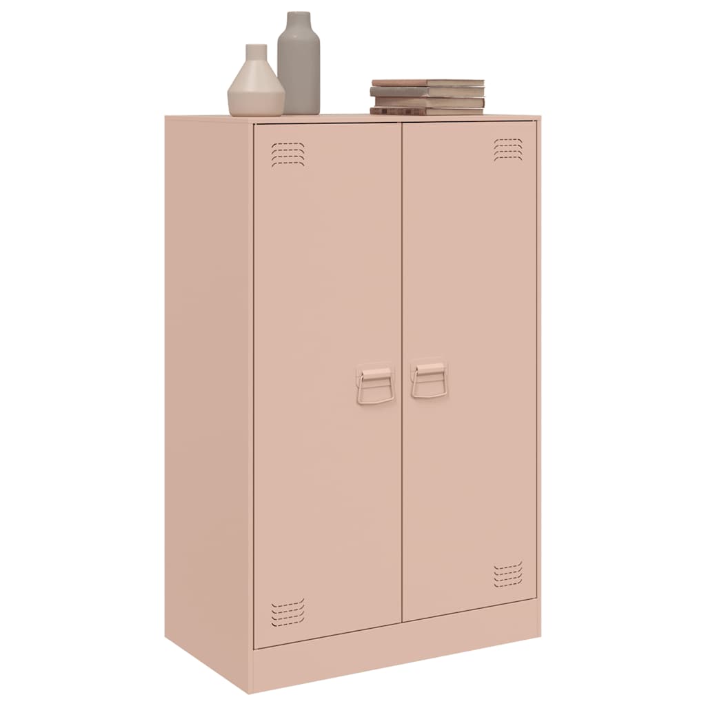 vidaXL Comodă Roz 67x39x107 cm oțel vidaXL Comodă Roz 67x39x107 cm oțel