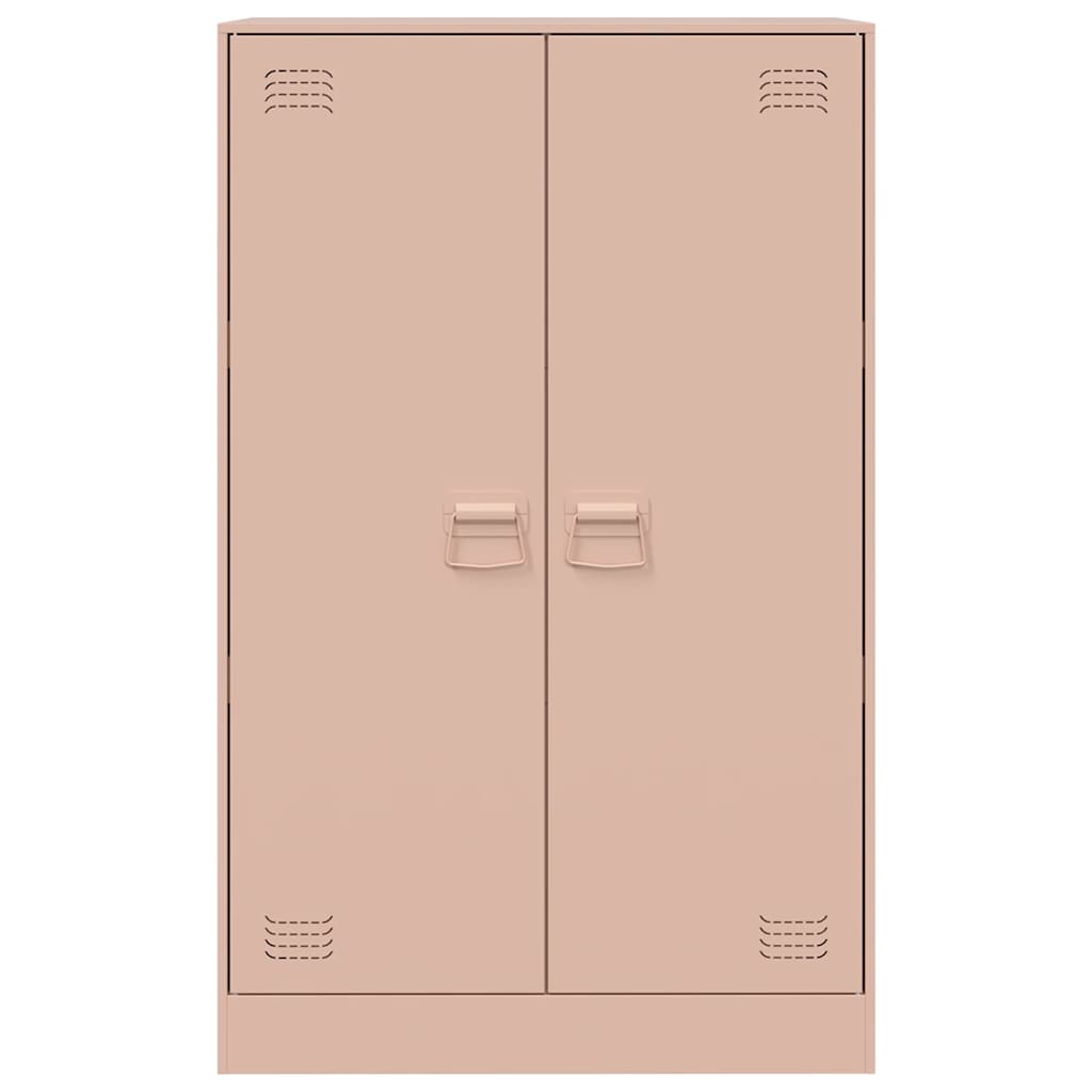 vidaXL Comodă Roz 67x39x107 cm oțel vidaXL Comodă Roz 67x39x107 cm oțel