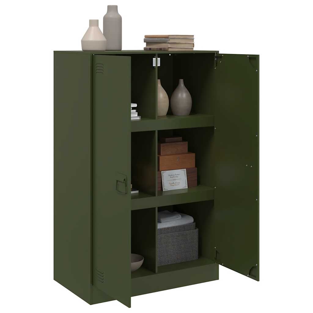 vidaXL Comodă verde măslină 67x39x107 cm oțel vidaXL Comodă verde măslină 67x39x107 cm oțel