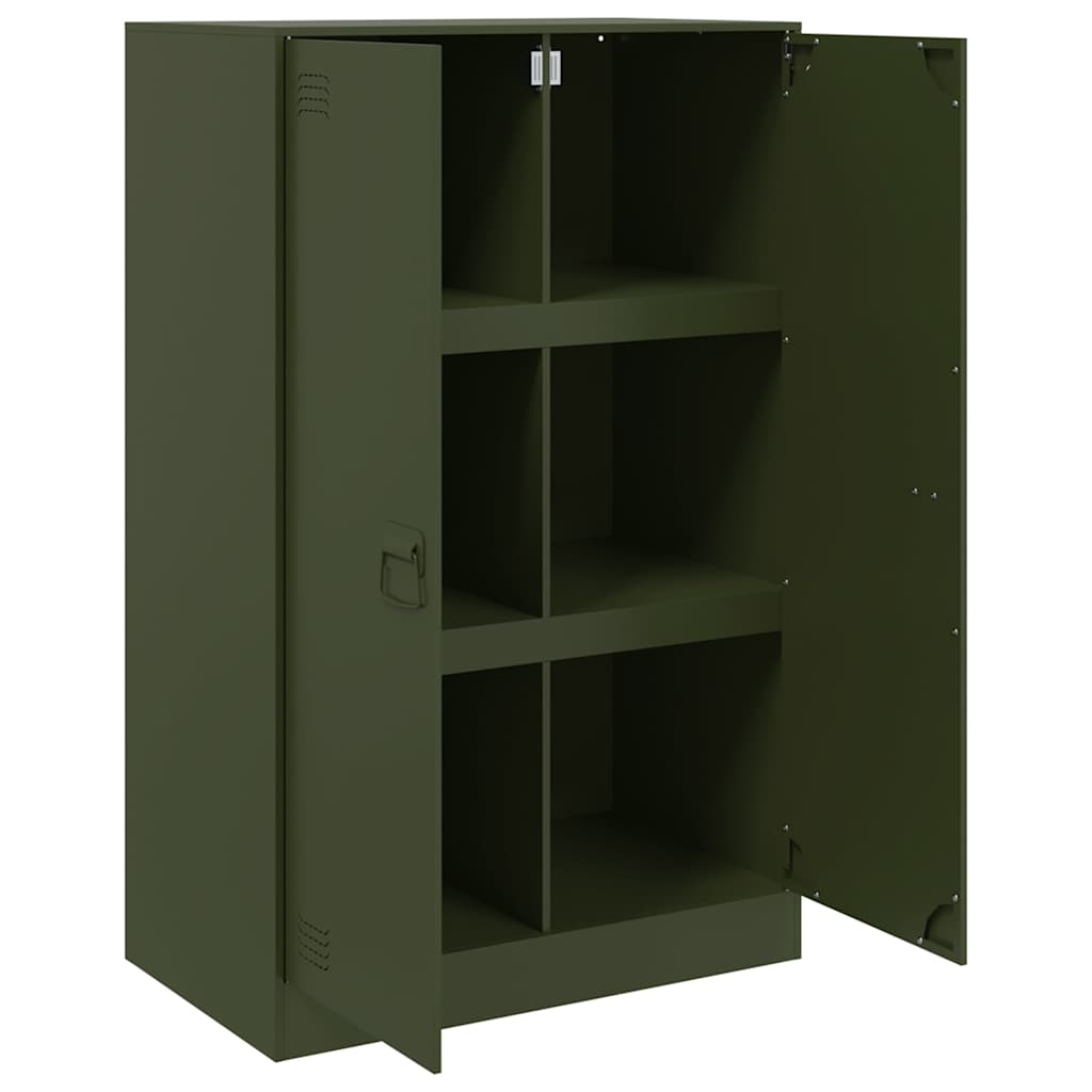 vidaXL Comodă verde măslină 67x39x107 cm oțel vidaXL Comodă verde măslină 67x39x107 cm oțel