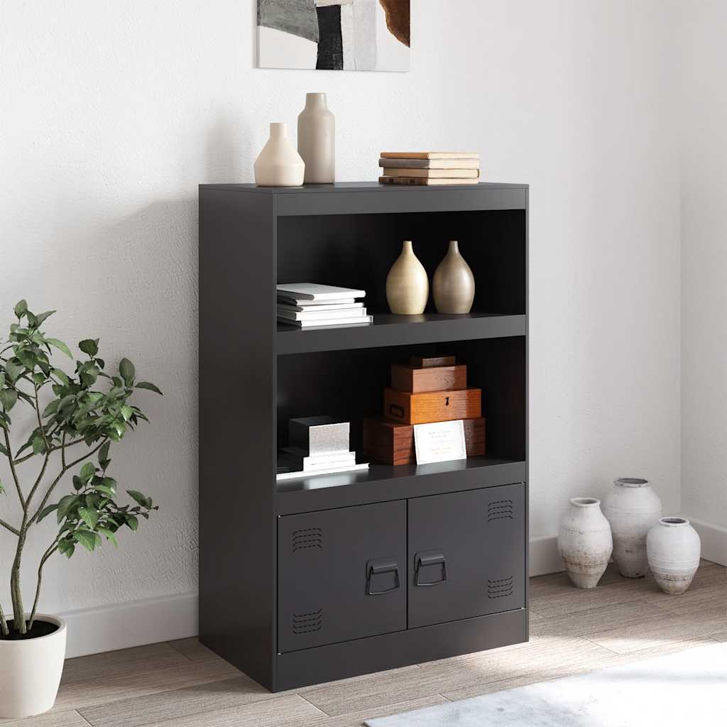 vidaXL Servantă, negru, 67x39x107 cm, oțel vidaXL Servantă, negru, 67x39x107 cm, oțel