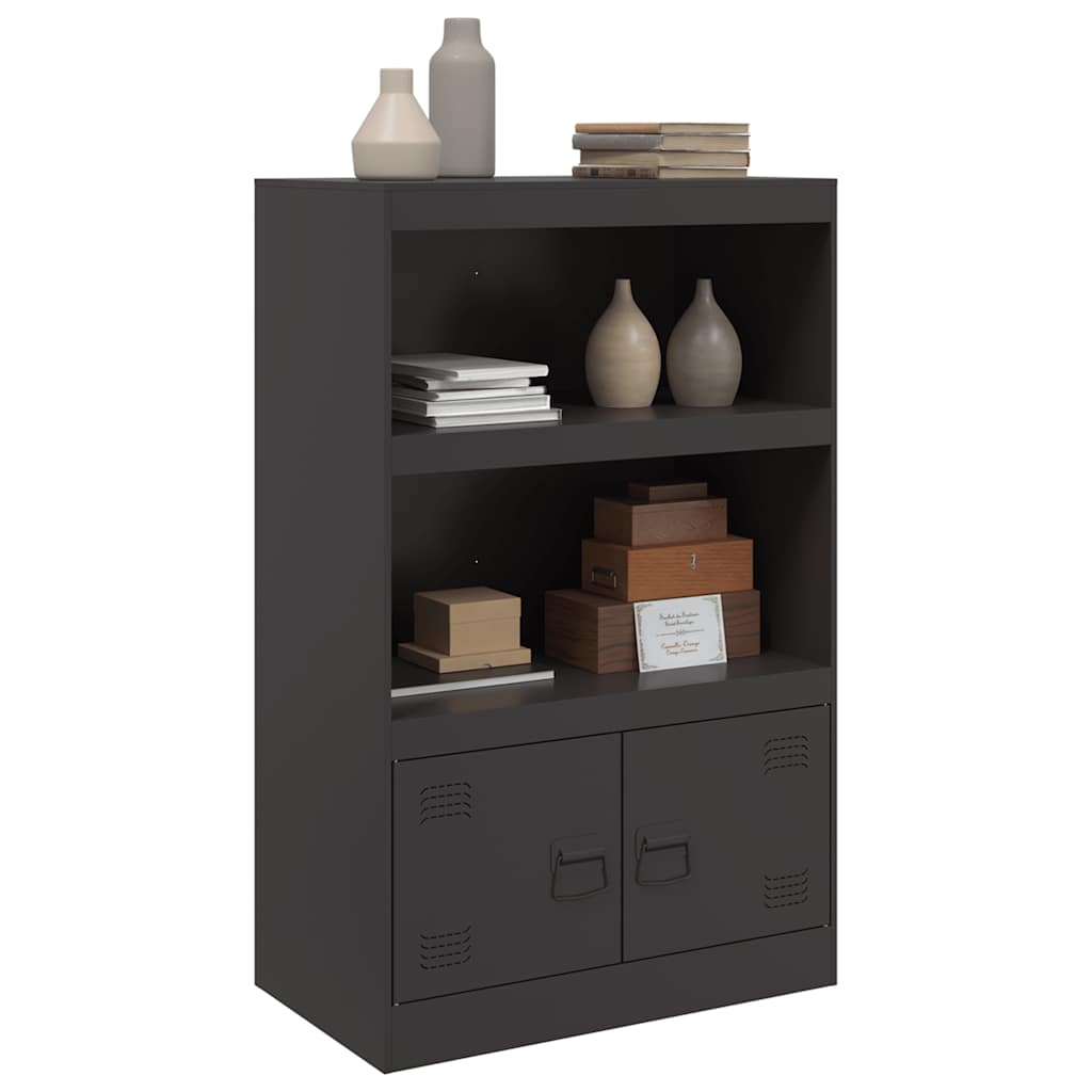 vidaXL Servantă, negru, 67x39x107 cm, oțel vidaXL Servantă, negru, 67x39x107 cm, oțel