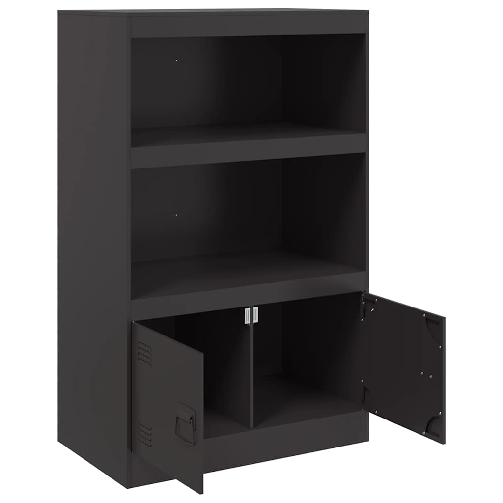 vidaXL Servantă, negru, 67x39x107 cm, oțel vidaXL Servantă, negru, 67x39x107 cm, oțel