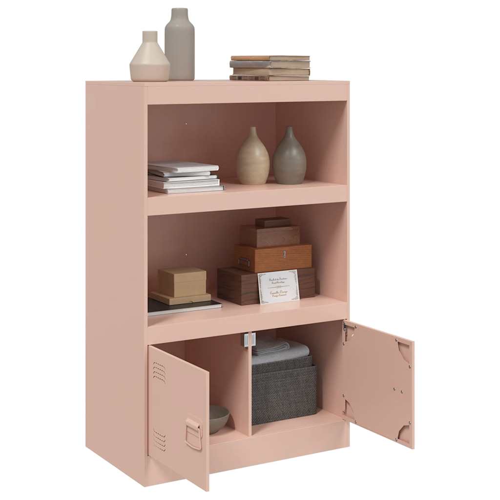vidaXL Comodă Roz 67x39x107 cm oțel vidaXL Comodă Roz 67x39x107 cm oțel