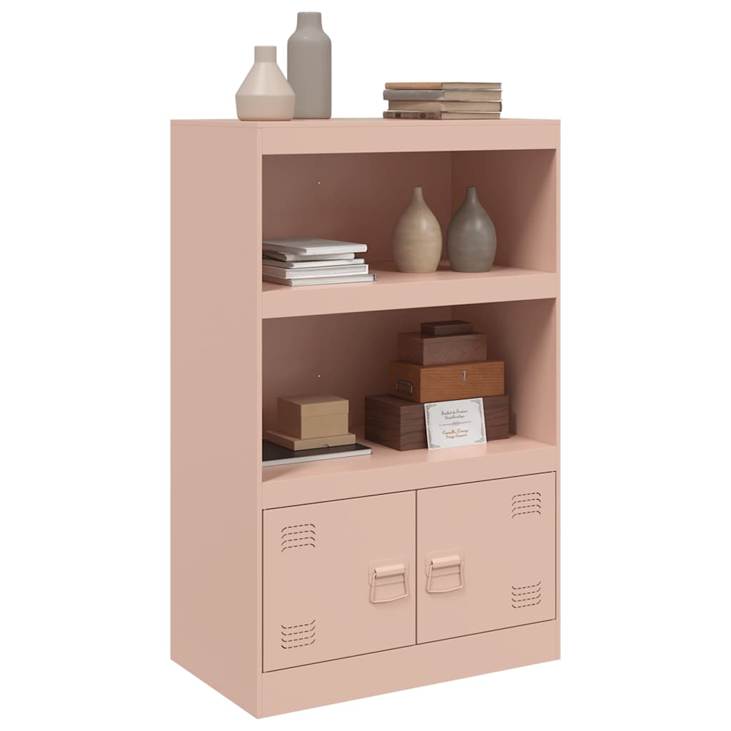 vidaXL Comodă Roz 67x39x107 cm oțel vidaXL Comodă Roz 67x39x107 cm oțel