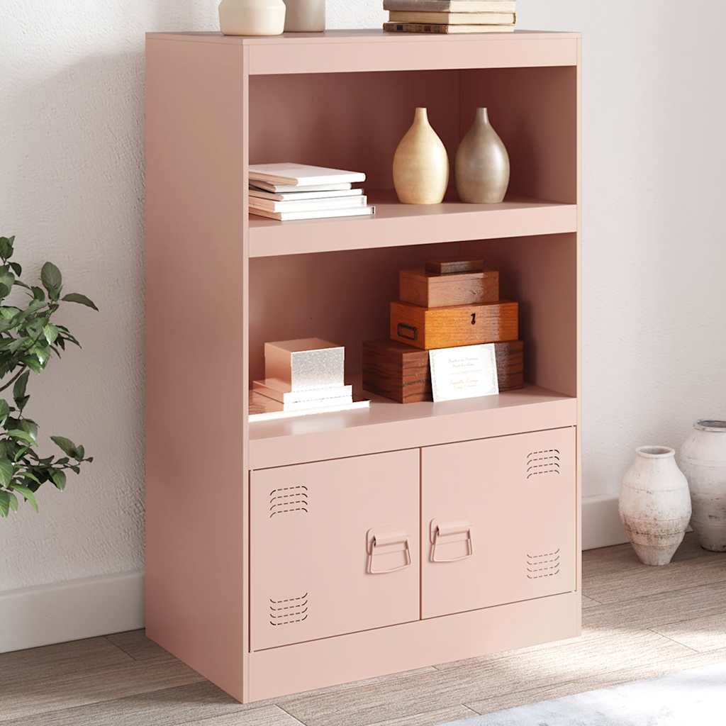 vidaXL Comodă Roz 67x39x107 cm oțel vidaXL Comodă Roz 67x39x107 cm oțel