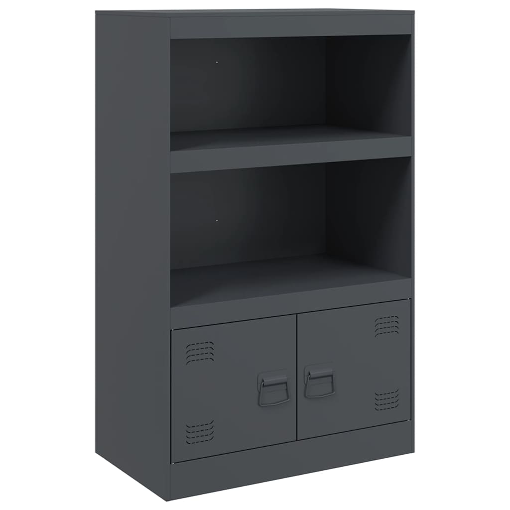 vidaXL Servantă, antracit, 67x39x107 cm, oțel vidaXL Servantă, antracit, 67x39x107 cm, oțel