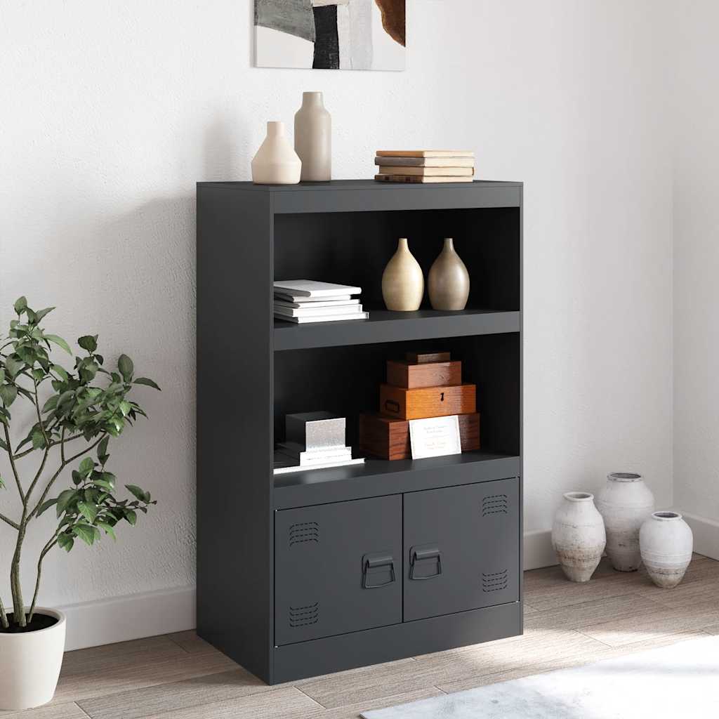 vidaXL Servantă, antracit, 67x39x107 cm, oțel vidaXL Servantă, antracit, 67x39x107 cm, oțel