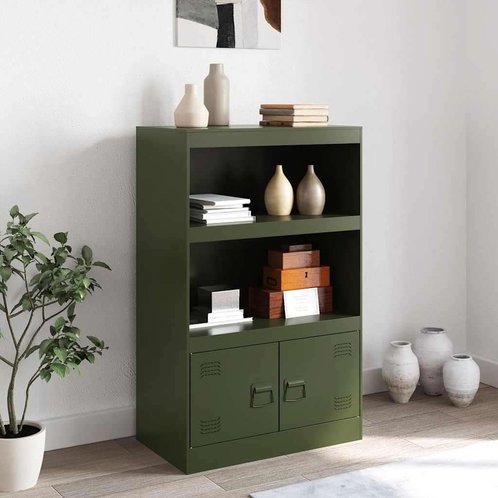 vidaXL Comodă verde măslină 67x39x107 cm oțel vidaXL Comodă verde măslină 67x39x107 cm oțel