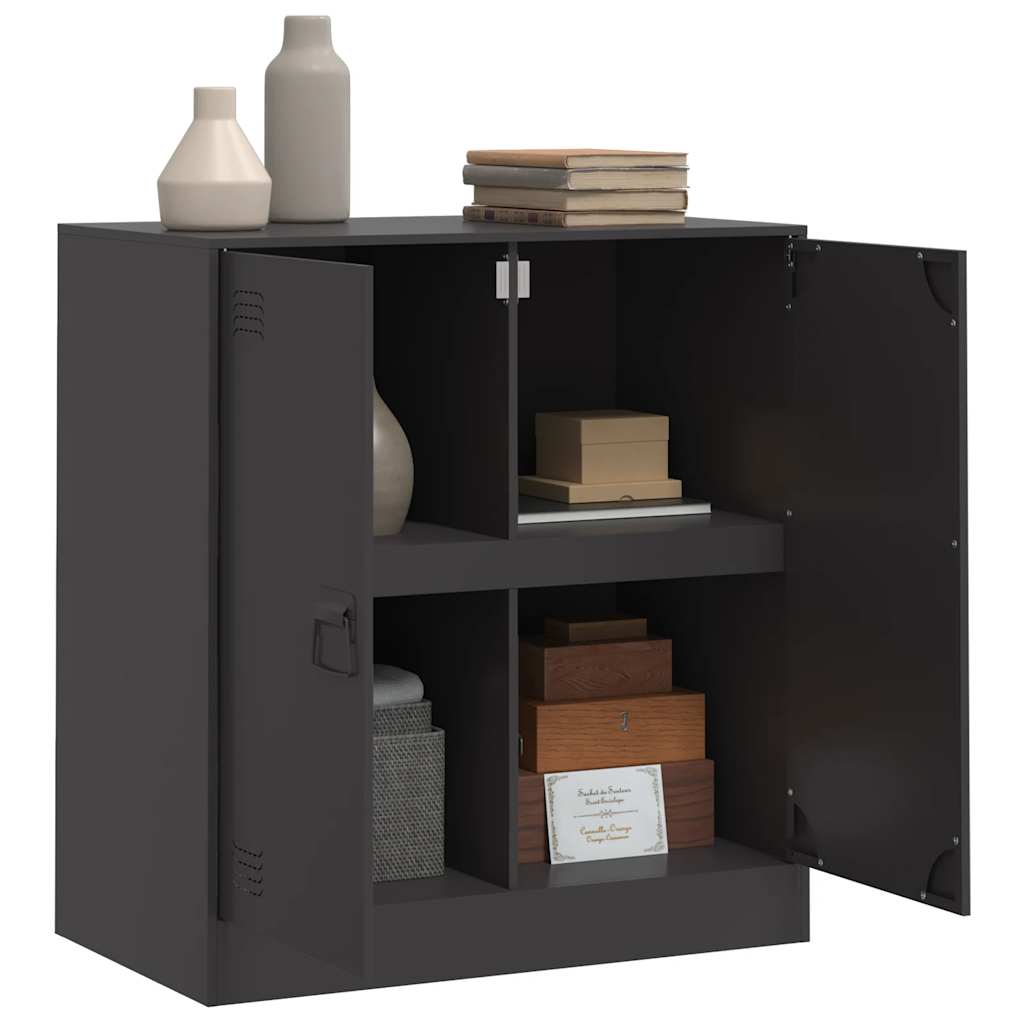 vidaXL Servantă, negru, 67x39x73 cm, oțel vidaXL Servantă, negru, 67x39x73 cm, oțel