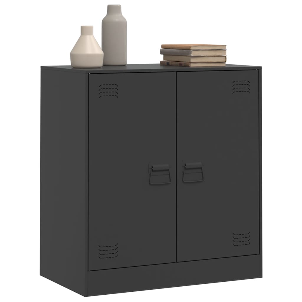 vidaXL Servantă, negru, 67x39x73 cm, oțel vidaXL Servantă, negru, 67x39x73 cm, oțel