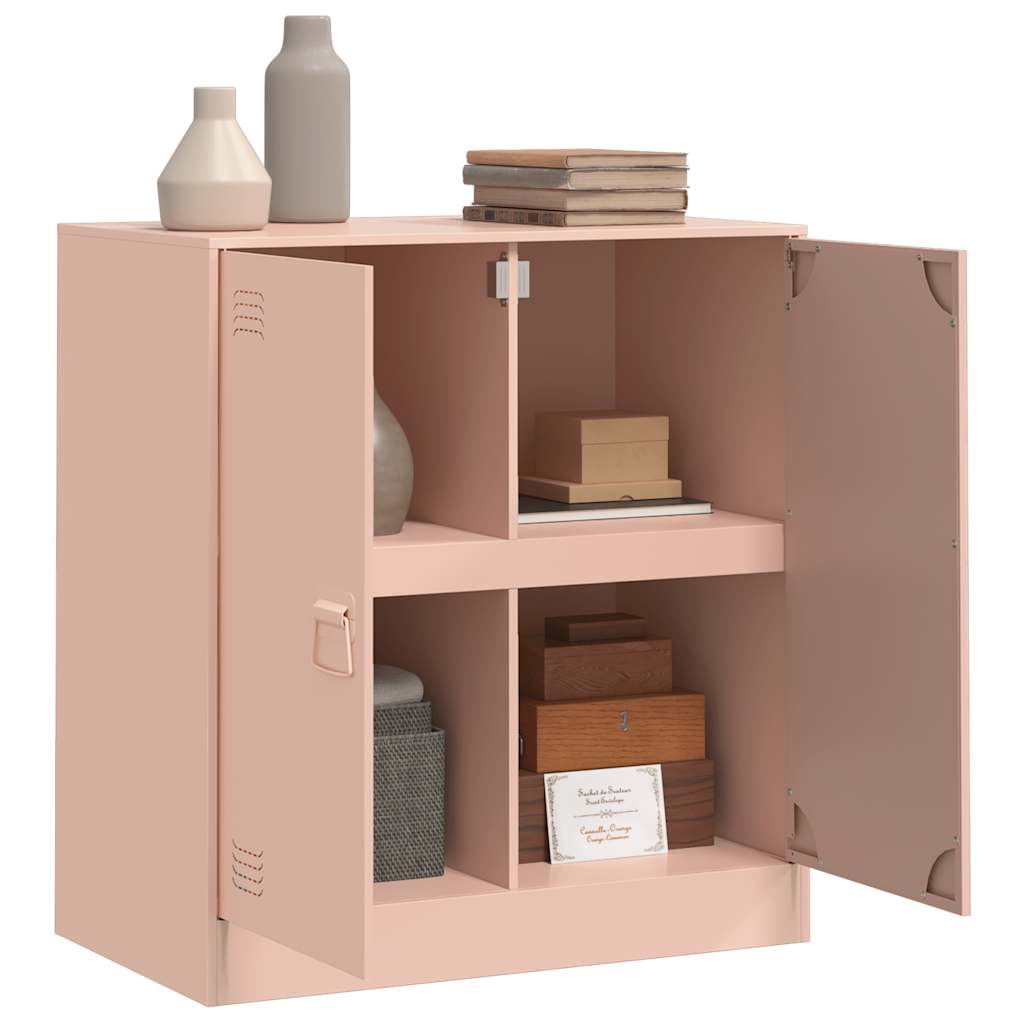 vidaXL Comodă Roz 67x39x73 cm oțel vidaXL Comodă Roz 67x39x73 cm oțel