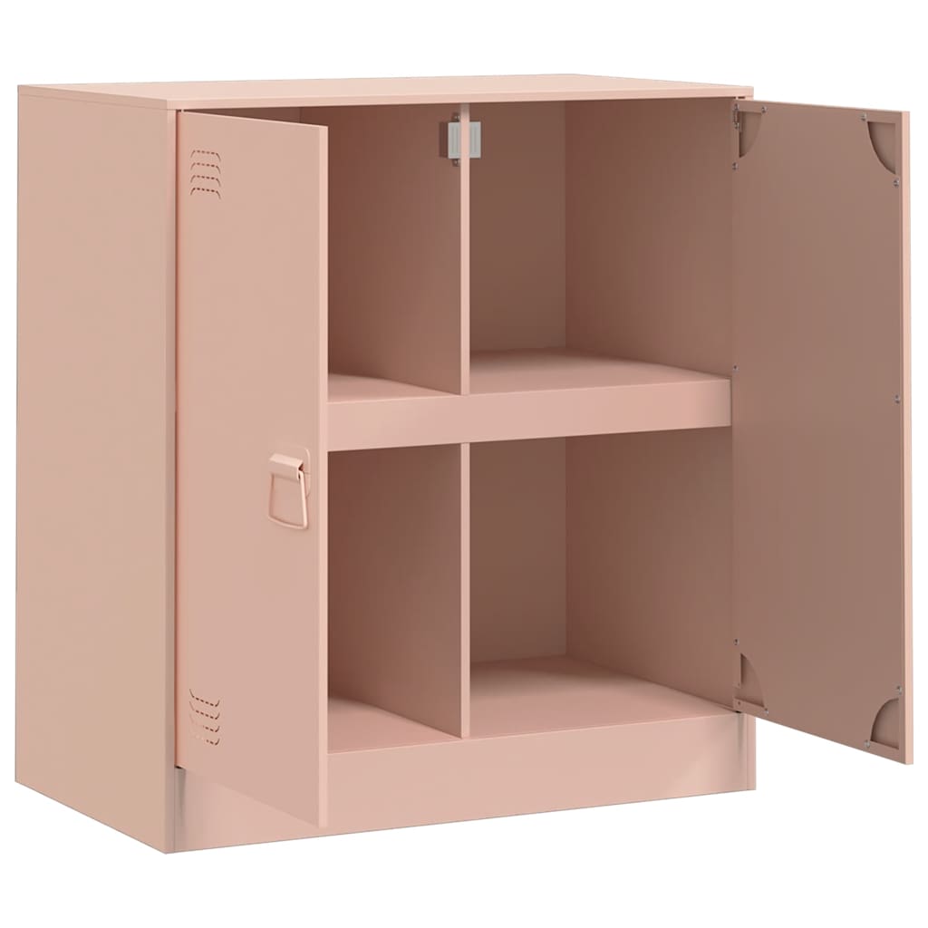 vidaXL Comodă Roz 67x39x73 cm oțel vidaXL Comodă Roz 67x39x73 cm oțel