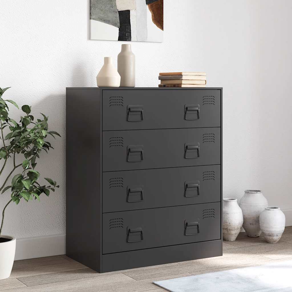 vidaXL Dulap, negru, 67x39x73 cm, oțel