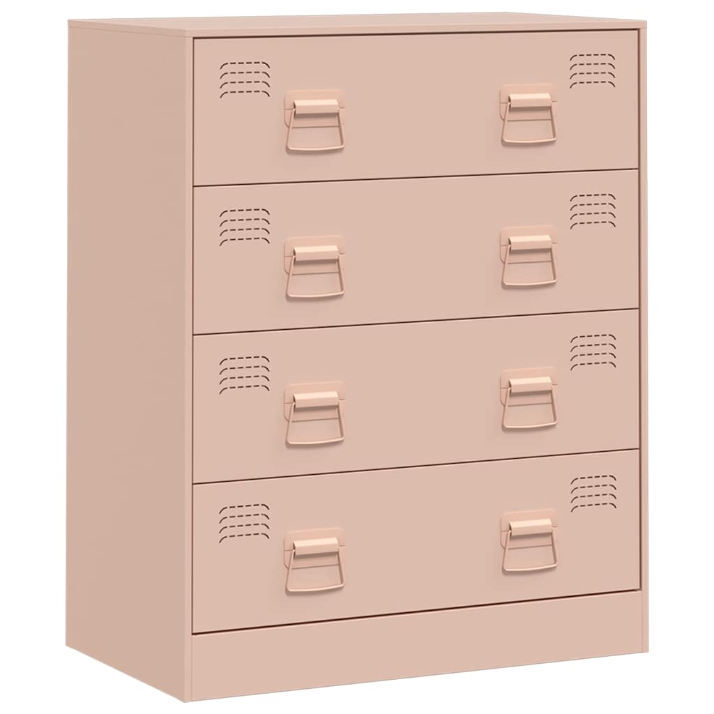 vidaXL Comodă Roz 67x39x83 cm oțel vidaXL Comodă Roz 67x39x83 cm oțel