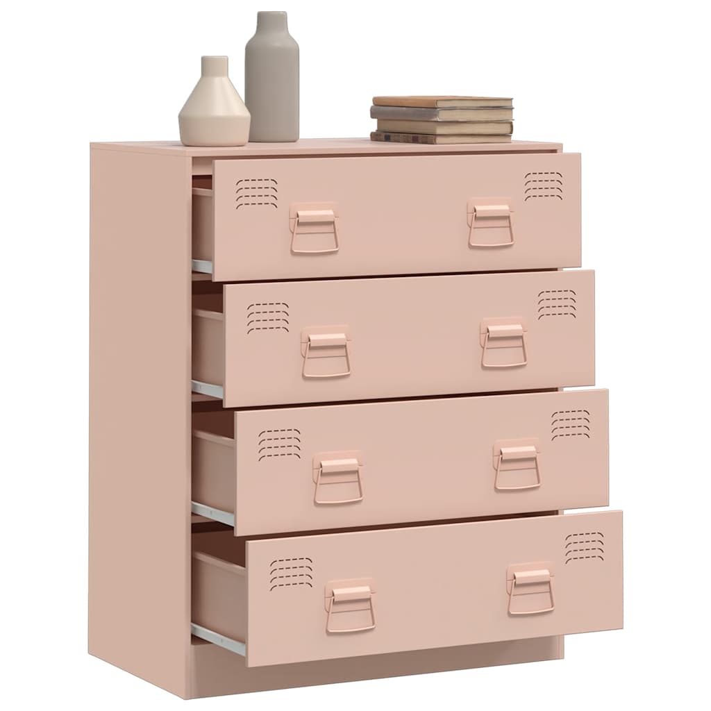 vidaXL Comodă Roz 67x39x83 cm oțel vidaXL Comodă Roz 67x39x83 cm oțel