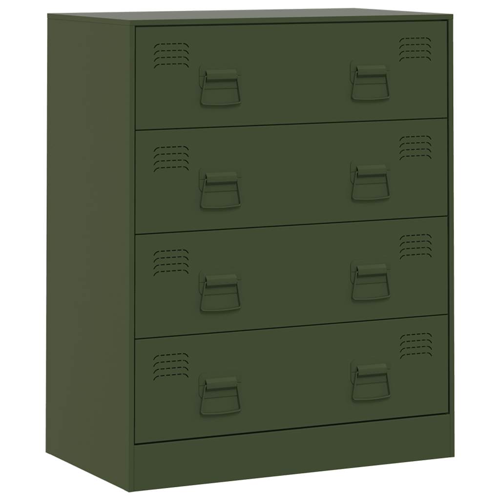 vidaXL Bufeta verde măslină 67x39x83 cm oțel vidaXL Bufeta verde măslină 67x39x83 cm oțel