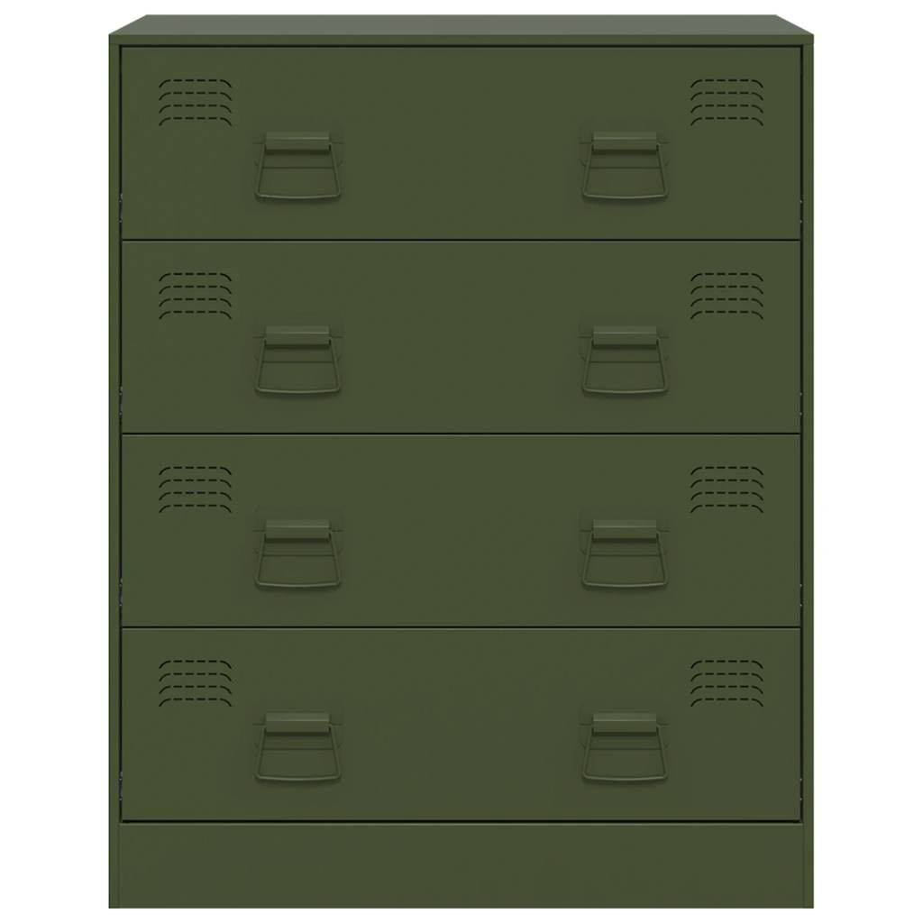 vidaXL Bufeta verde măslină 67x39x83 cm oțel vidaXL Bufeta verde măslină 67x39x83 cm oțel