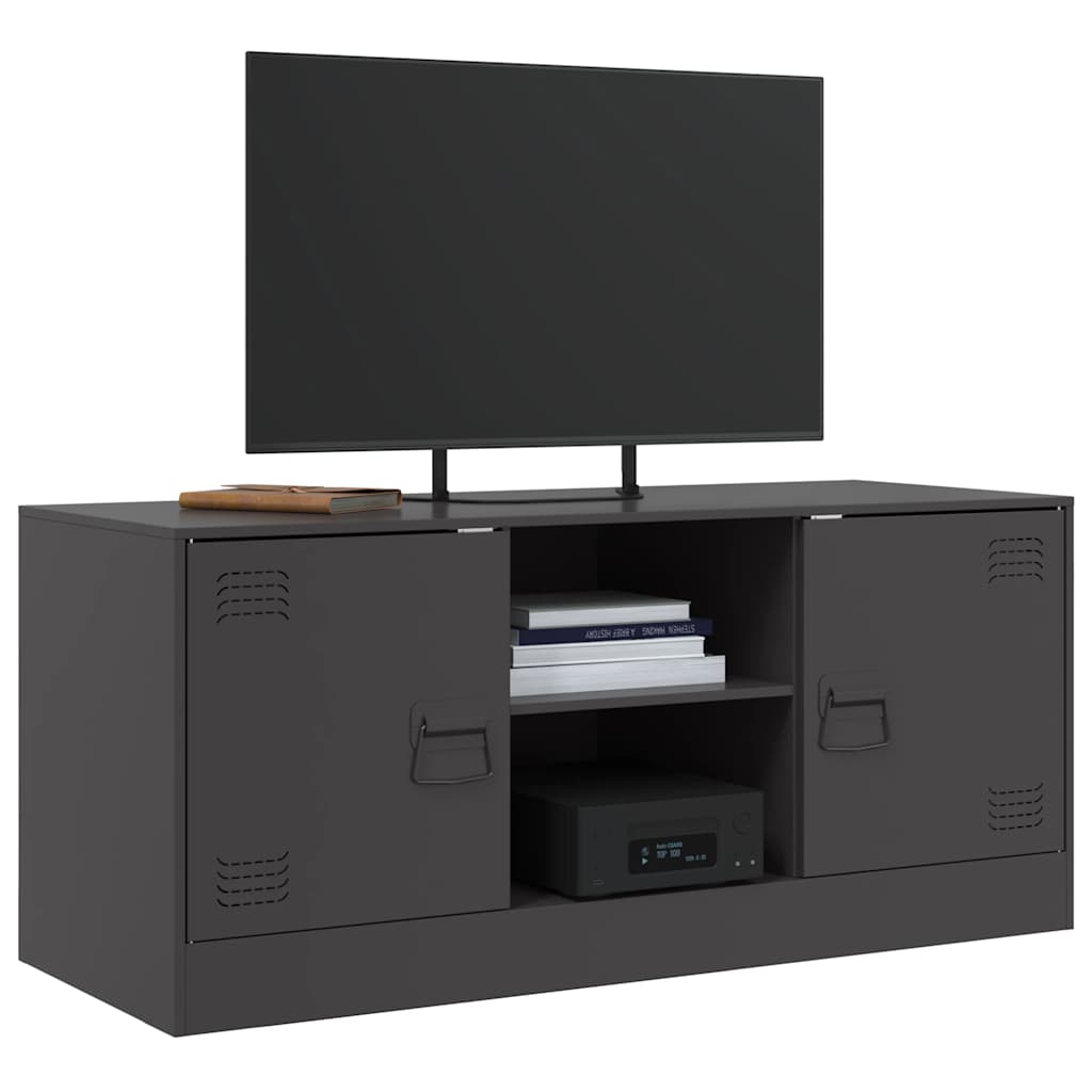 vidaXL Comodă TV, negru, 99x39x44 cm, oțel vidaXL Comodă TV, negru, 99x39x44 cm, oțel