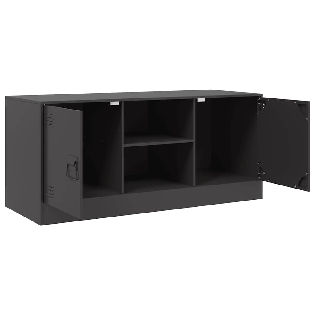 vidaXL Comodă TV, negru, 99x39x44 cm, oțel vidaXL Comodă TV, negru, 99x39x44 cm, oțel