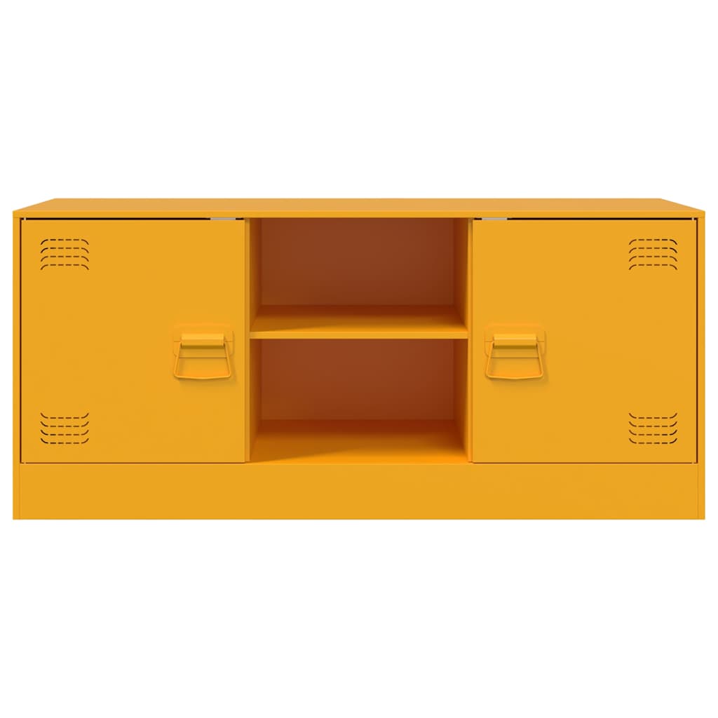 vidaXL Dulap TV, galben muștar, 99x39x44 cm, oțel