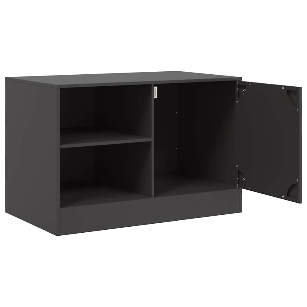 vidaXL Dulap TV, negru, 67x39x44 cm, oțel vidaXL Dulap TV, negru, 67x39x44 cm, oțel