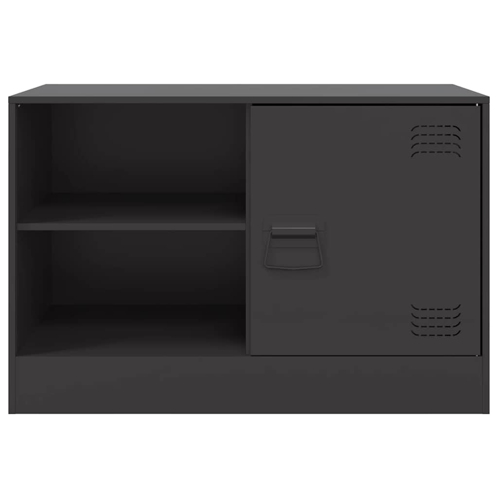 vidaXL Dulapuri TV, 2 buc., negru, 67x39x44 cm, oțel