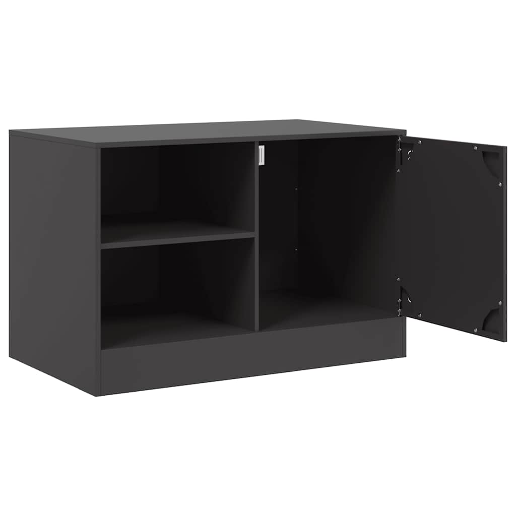 vidaXL Dulapuri TV, 2 buc., negru, 67x39x44 cm, oțel