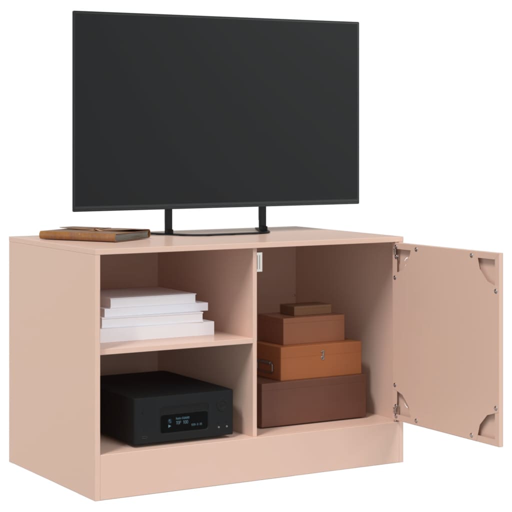 vidaXL Dulapuri TV 2 buc Roz 67x39x44 cm Otel