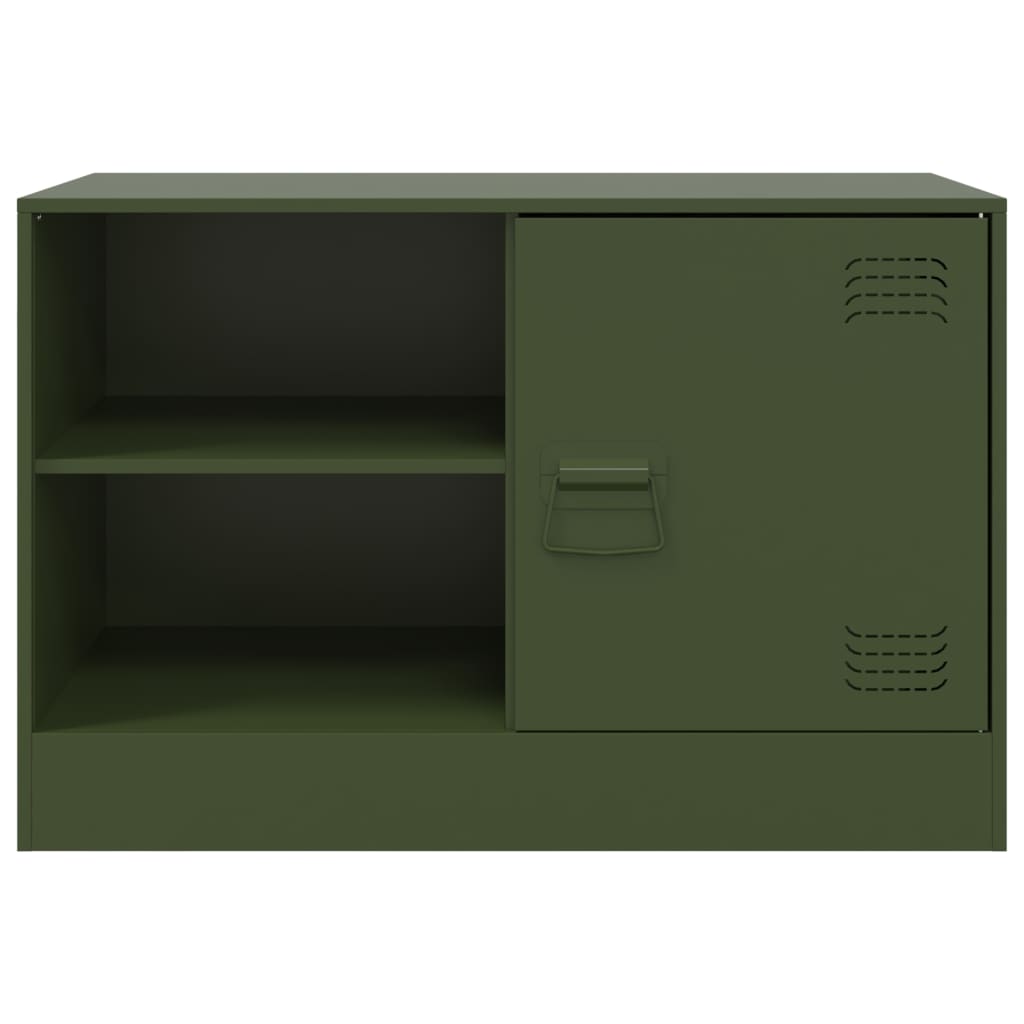 vidaXL Dulapuri TV 2 buc., verde măslină, 67x39x44 cm Otel