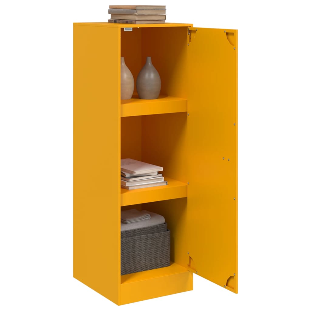 vidaXL Dulap, galben muștar, 34,5x39x107 cm, oțel vidaXL Dulap, galben muștar, 34,5x39x107 cm, oțel