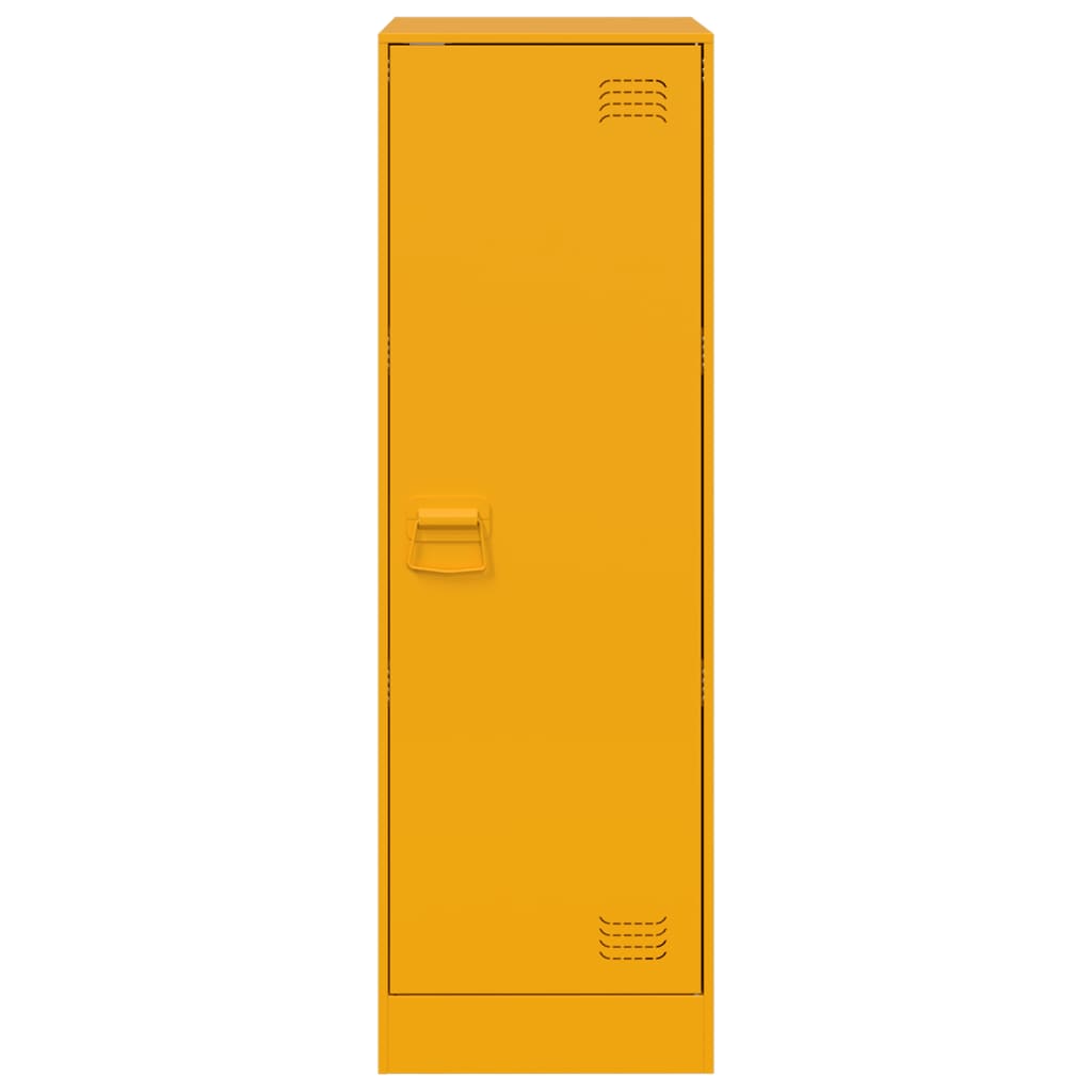 vidaXL Dulap, galben muștar, 34,5x39x107 cm, oțel vidaXL Dulap, galben muștar, 34,5x39x107 cm, oțel