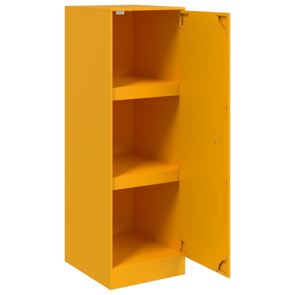 vidaXL Dulap, galben muștar, 34,5x39x107 cm, oțel vidaXL Dulap, galben muștar, 34,5x39x107 cm, oțel