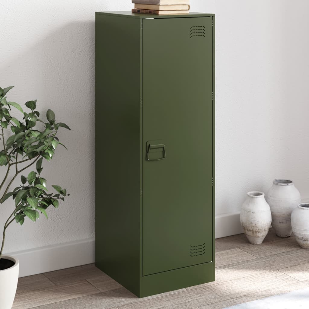 vidaXL Comodă verde măslină 34,5x39x107 cm oțel vidaXL Comodă verde măslină 34,5x39x107 cm oțel