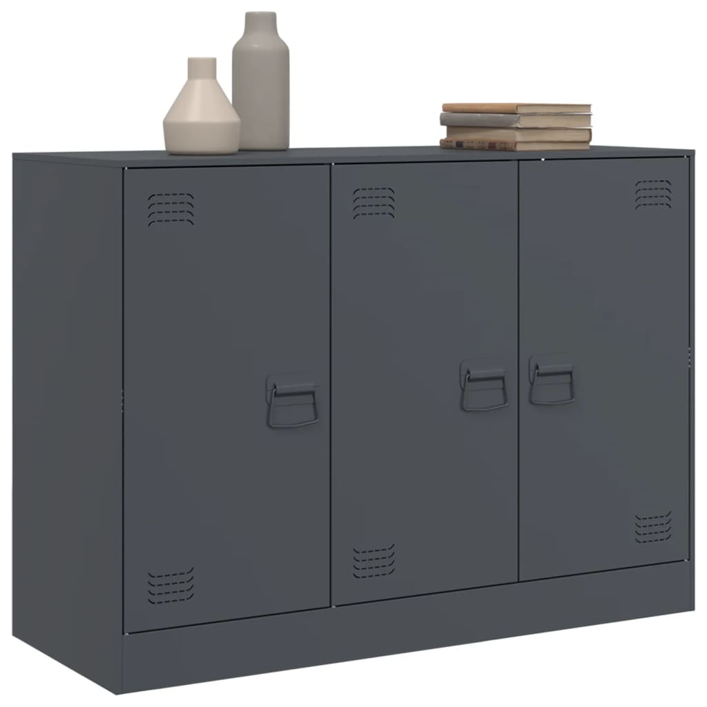 vidaXL Servantă, antracit, 99x39x73 cm, oțel vidaXL Servantă, antracit, 99x39x73 cm, oțel