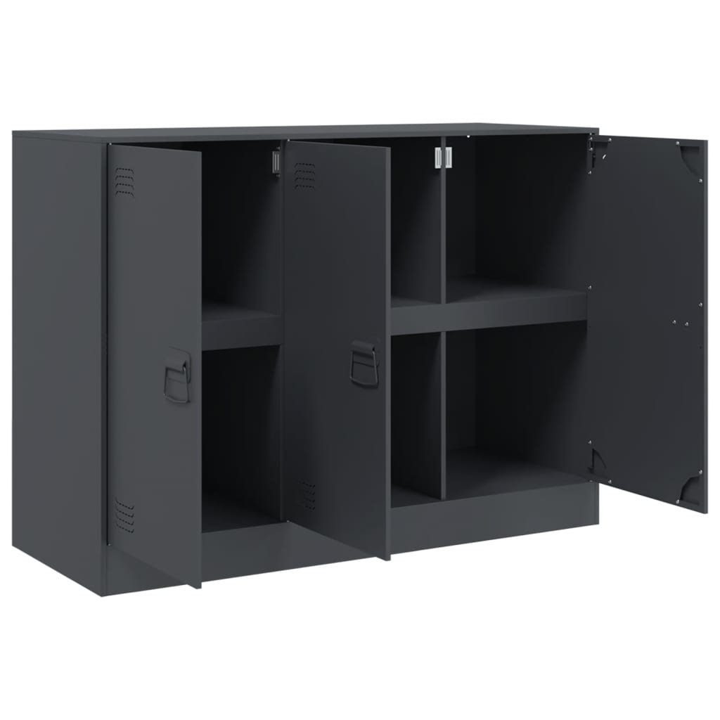 vidaXL Servantă, antracit, 99x39x73 cm, oțel vidaXL Servantă, antracit, 99x39x73 cm, oțel