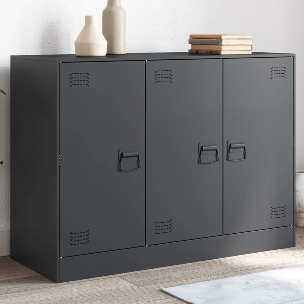 vidaXL Servantă, antracit, 99x39x73 cm, oțel vidaXL Servantă, antracit, 99x39x73 cm, oțel
