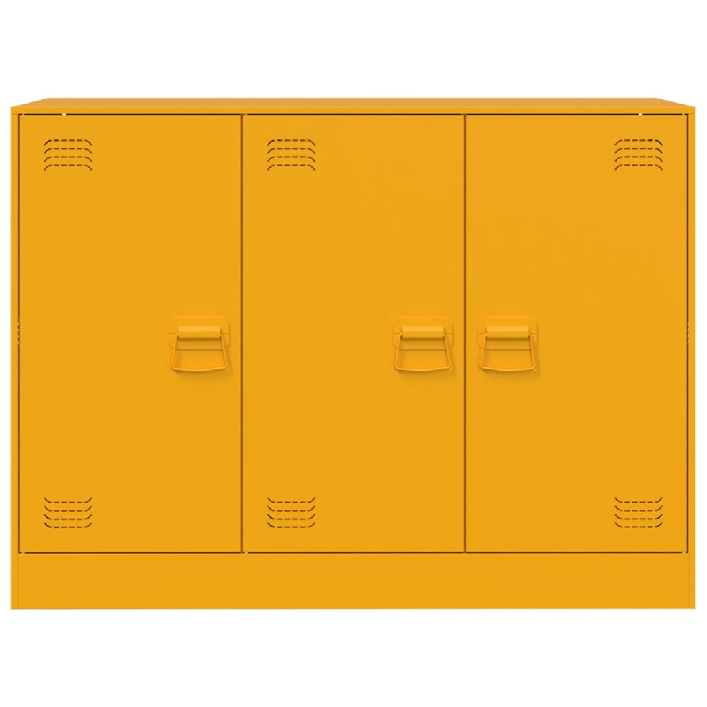 vidaXL Noptieră, galben muștar, 99x39x73 cm oțel