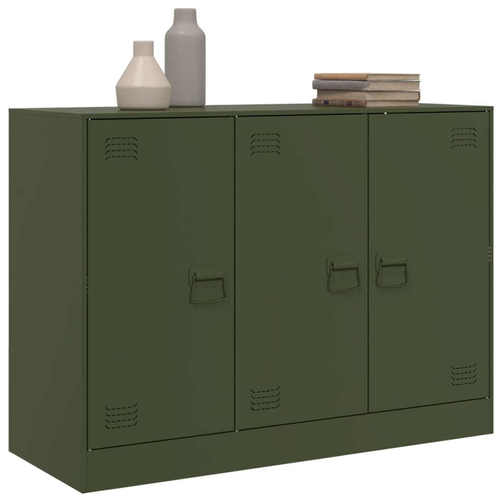 vidaXL Bufeta verde măslină 99x39x73 cm oțel