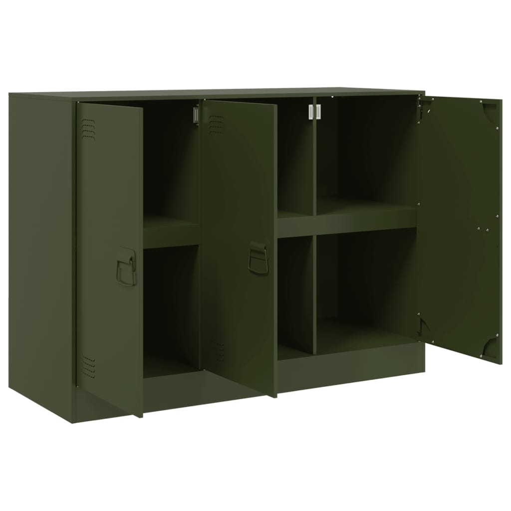 vidaXL Bufeta verde măslină 99x39x73 cm oțel