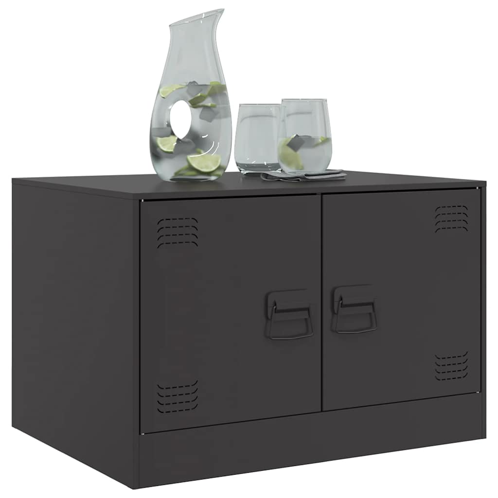 vidaXL Măsuță de cafea, negru, 67x50x44 cm, oțel vidaXL Măsuță de cafea, negru, 67x50x44 cm, oțel