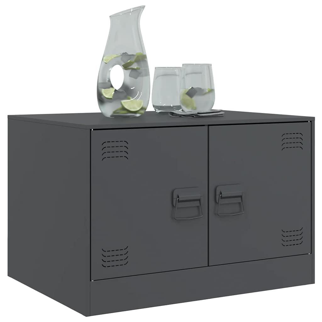 vidaXL Măsuță de cafea, antracit, 67x50x44 cm, oțel vidaXL Măsuță de cafea, antracit, 67x50x44 cm, oțel