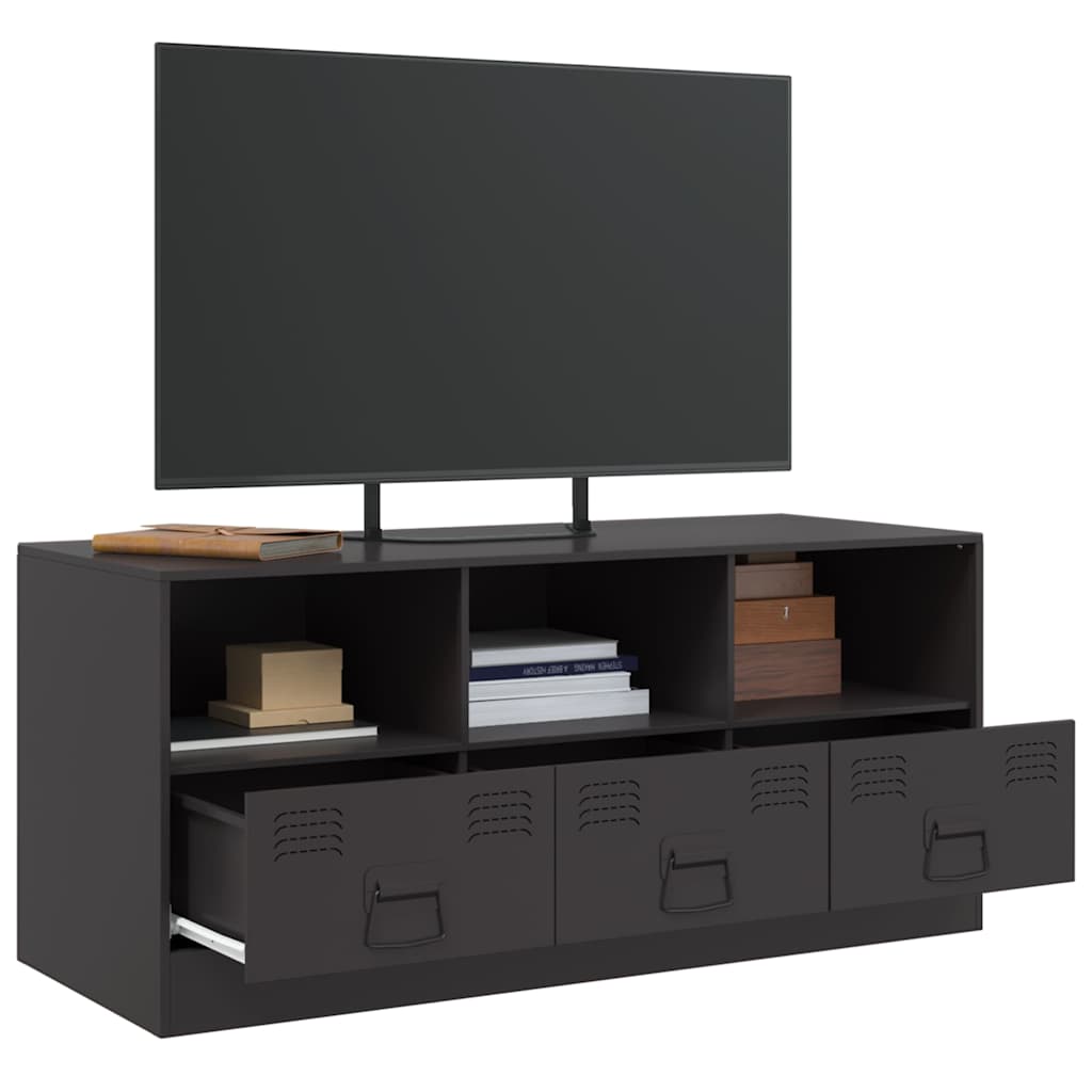 vidaXL Comodă TV, negru, 99x39x44 cm, oțel vidaXL Comodă TV, negru, 99x39x44 cm, oțel