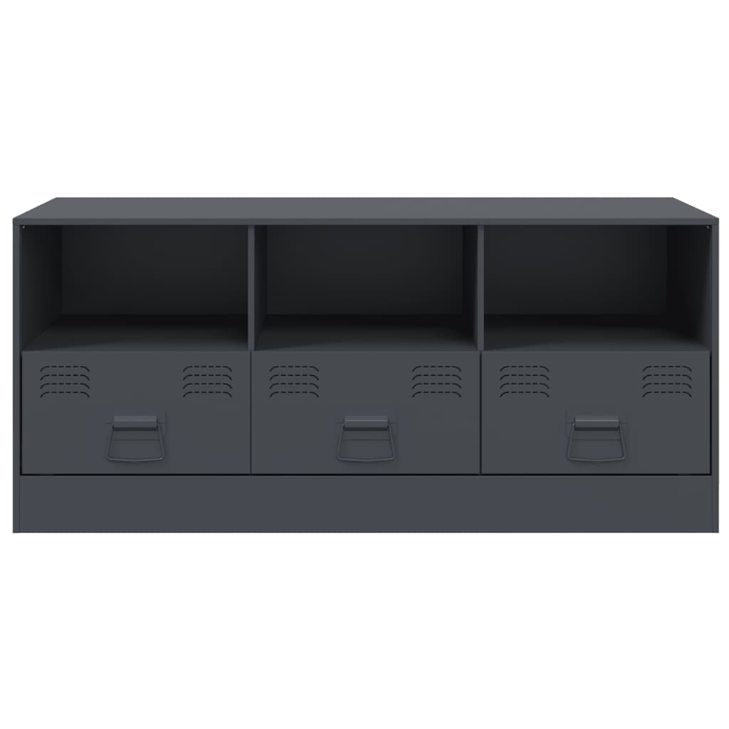vidaXL Comodă TV, antracit, 99x39x44 cm, oțel vidaXL Comodă TV, antracit, 99x39x44 cm, oțel